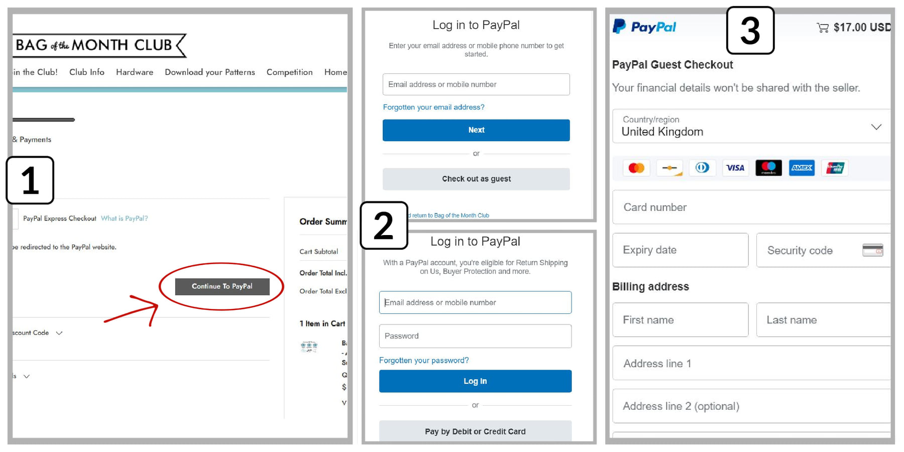 How to check out without PayPal at bagomc.com