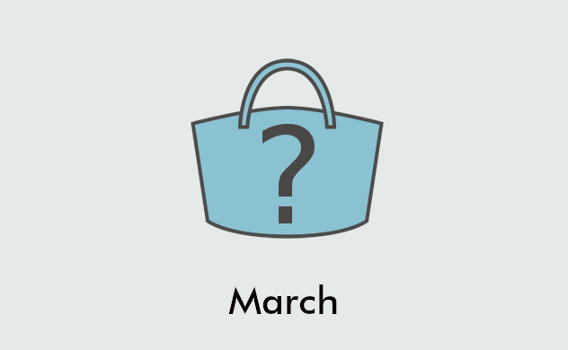 Bag of the Month Club logo with question mark centred
